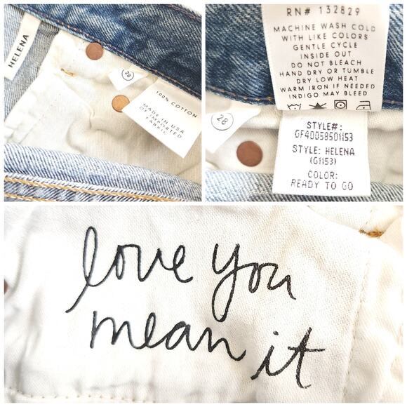 GRLFRND Helena distressed straight leg high waist jeans in Ready To Go Sz 28 NEW - Picture 8 of 9